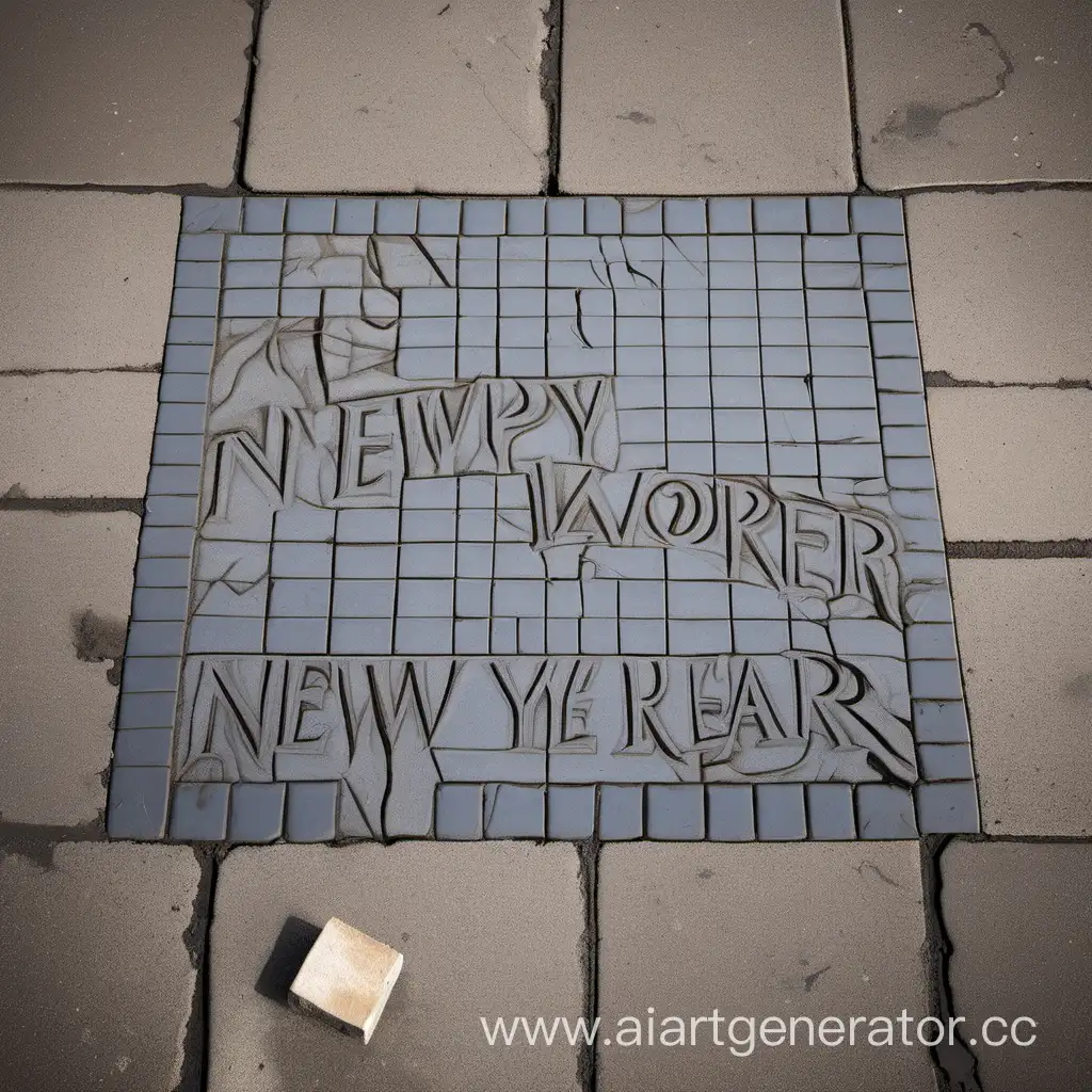 тротуарная плитка, новый год, брутальный работник
