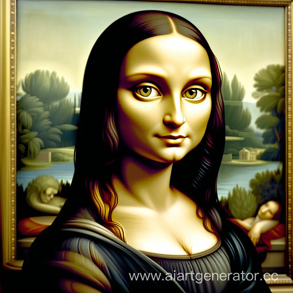 Enigmatic-Mona-Lisa-Portrait-with-Mysterious-Smile