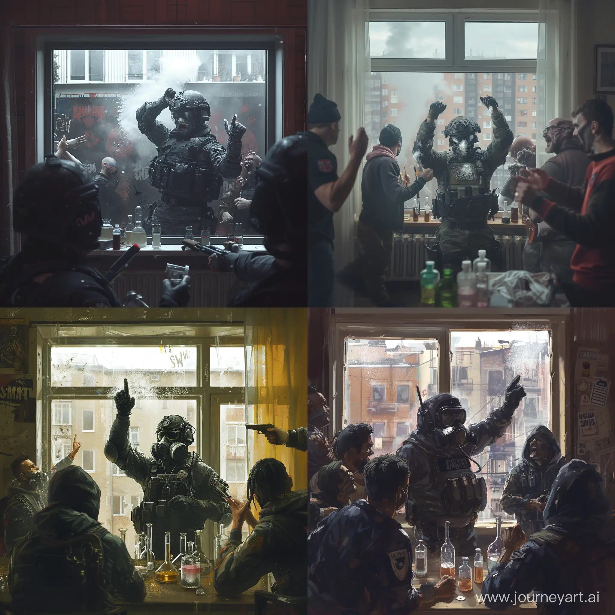 Undercover-SWAT-Officer-Celebrates-with-Gang-in-Secret-Lab