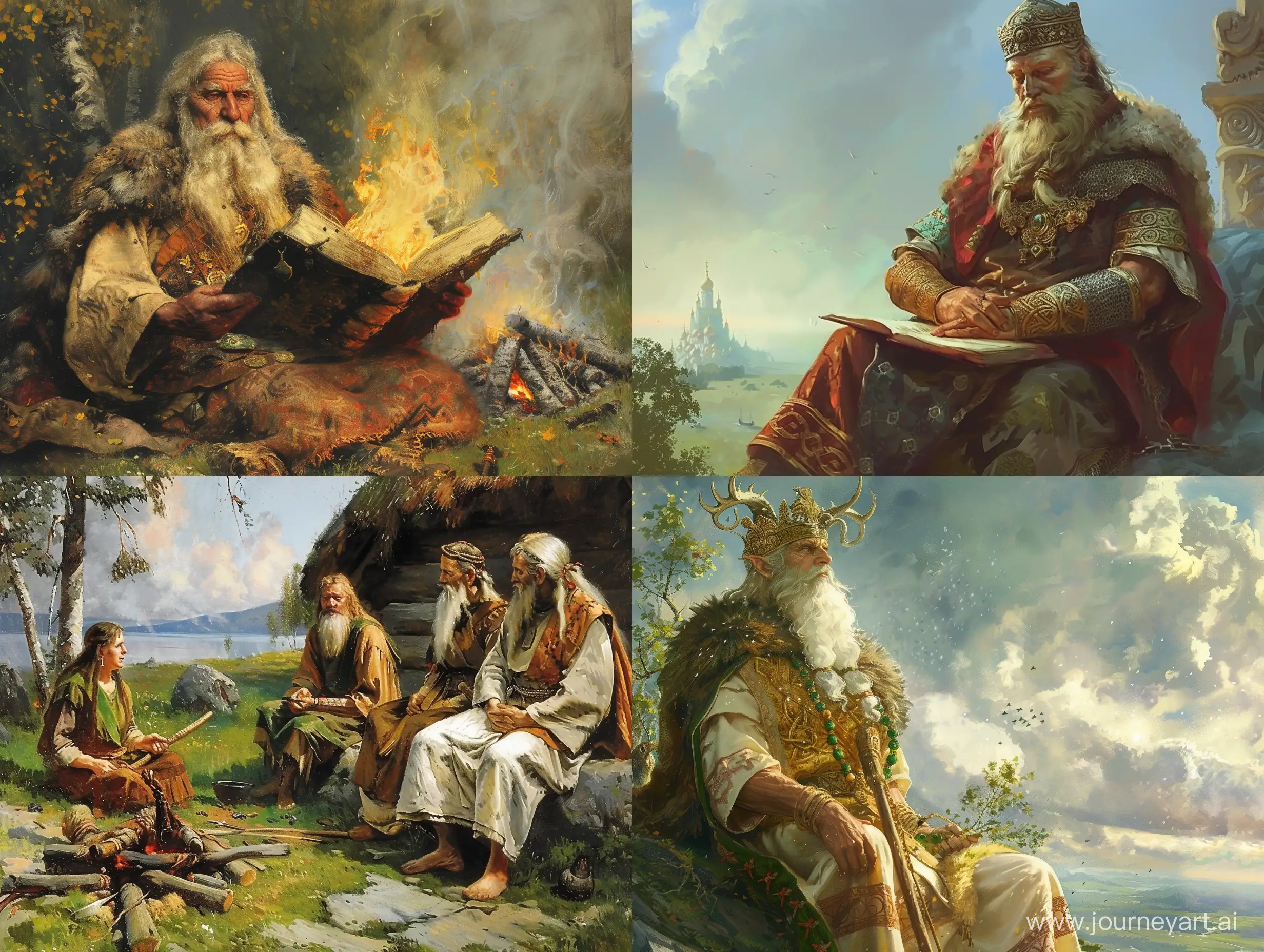 Welcome to the world of ancient Slavic Vedas! Here we study the wisdom of our ancestors, their beliefs and customs, as well as their influence on the modern world. We discuss the connection of Slavic Vedas with other mythologies, including Scandinavian. Join our community and immerse yourself in the amazing world of Slavic Vedas --v 6 --ar 4:3 --no 6678