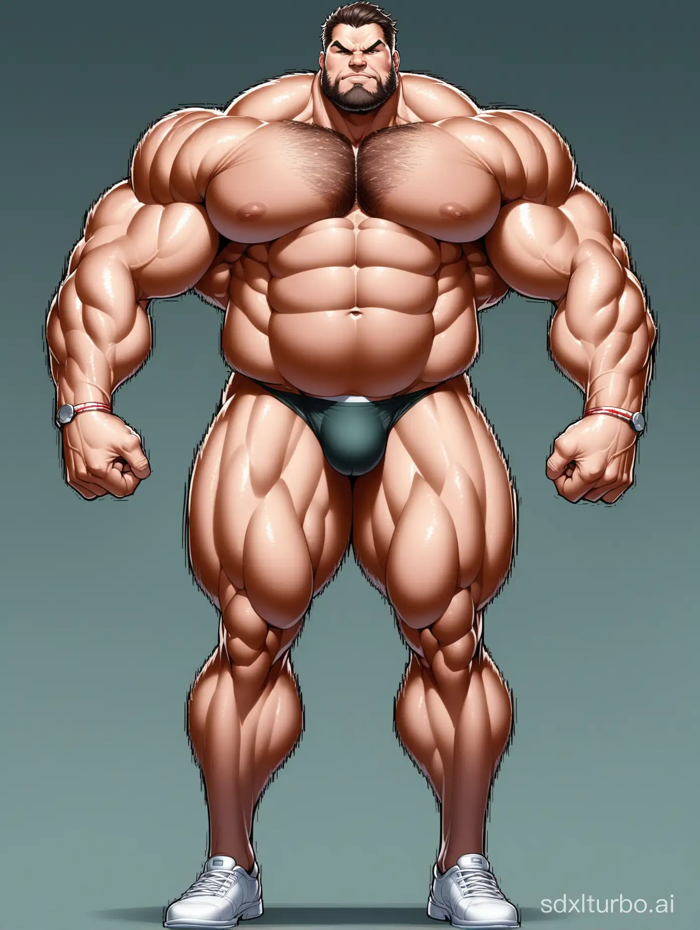 Massive-Muscle-Bodybuilder-Showing-Off-Biceps-in-White-Underwear
