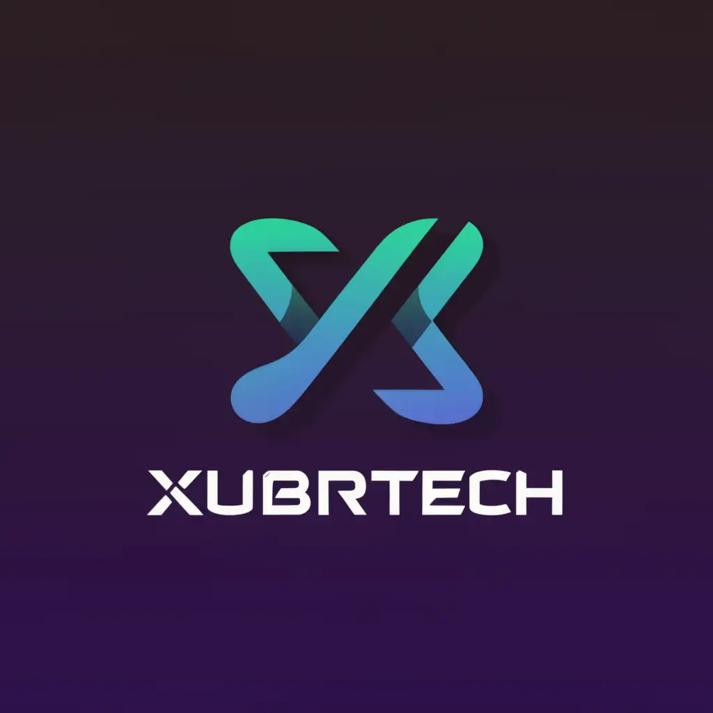 a logo design,with the text "XUBRTECH", main symbol:X,Moderate,be used in Technology industry,clear background