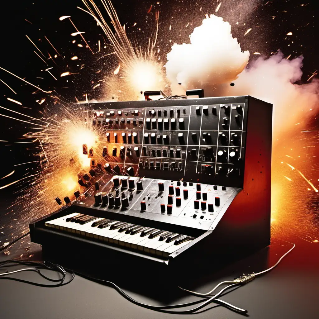  analogue synthesiser exploding 