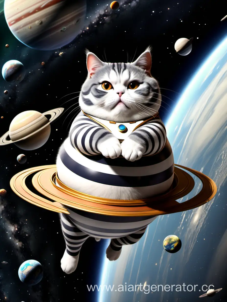 Space-Flying-Cat-with-Planets-Orbiting