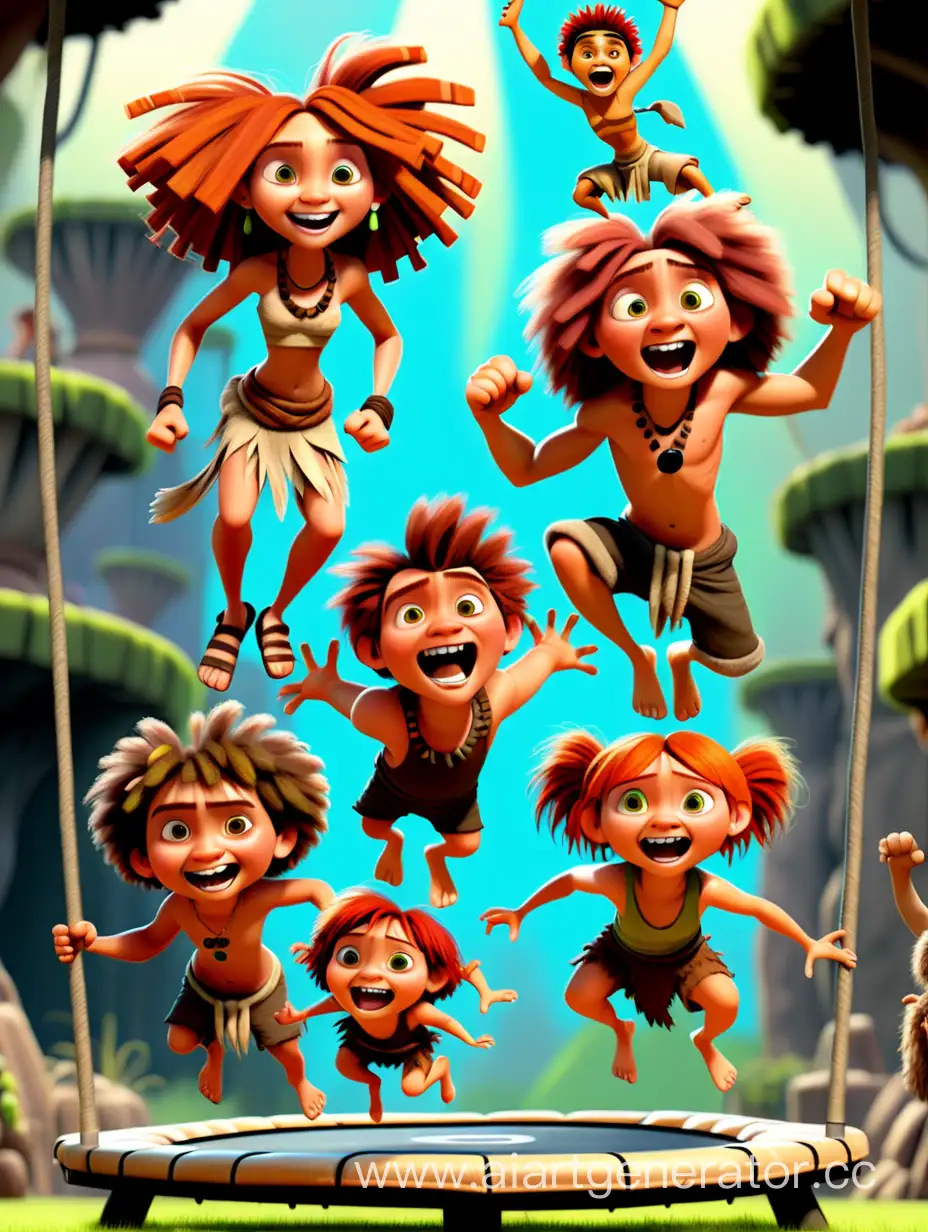 Joyful-Croods-Family-Trampoline-Fun-in-DreamWorks-Style