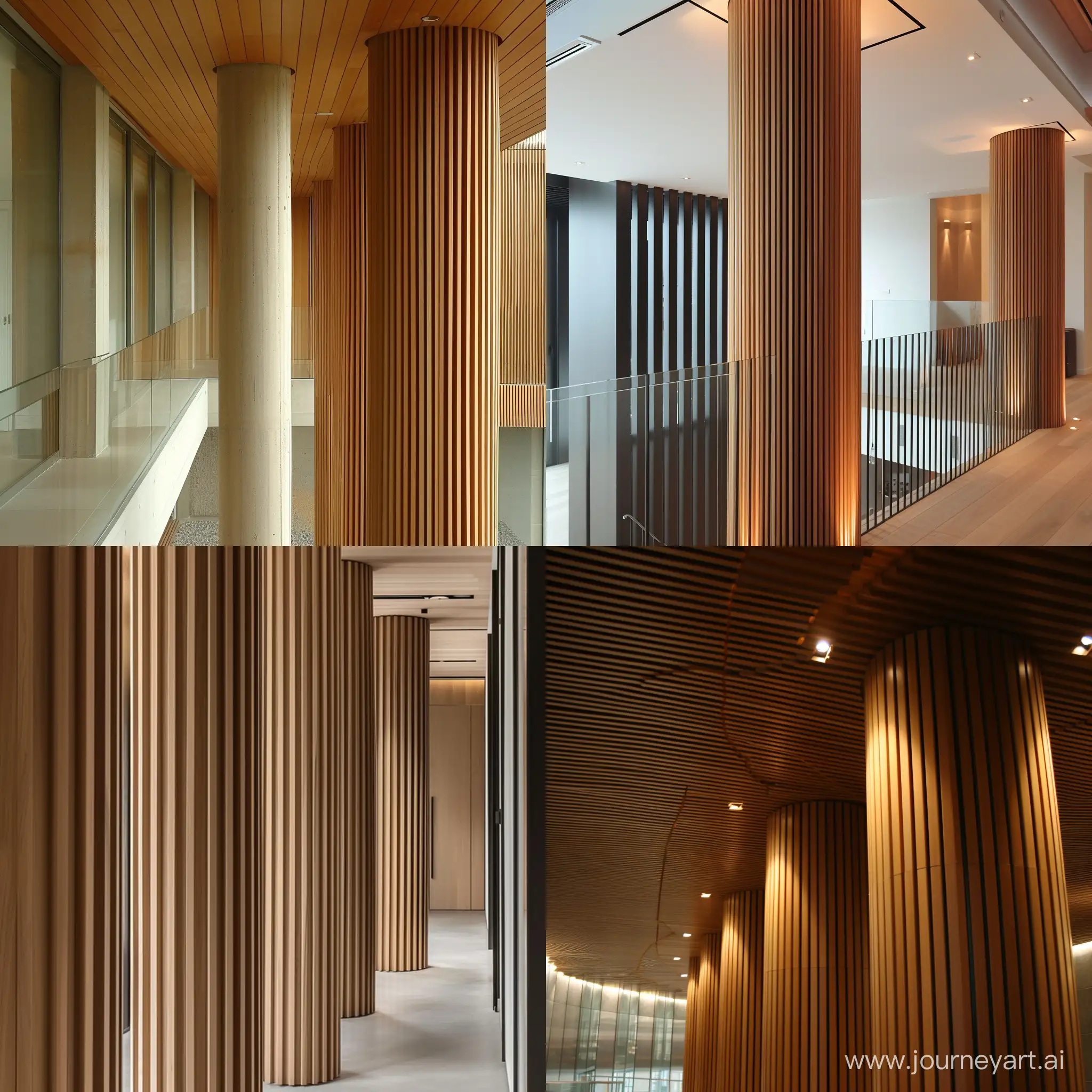 Elegant-Wood-Slats-Interior-with-Parametric-Columns