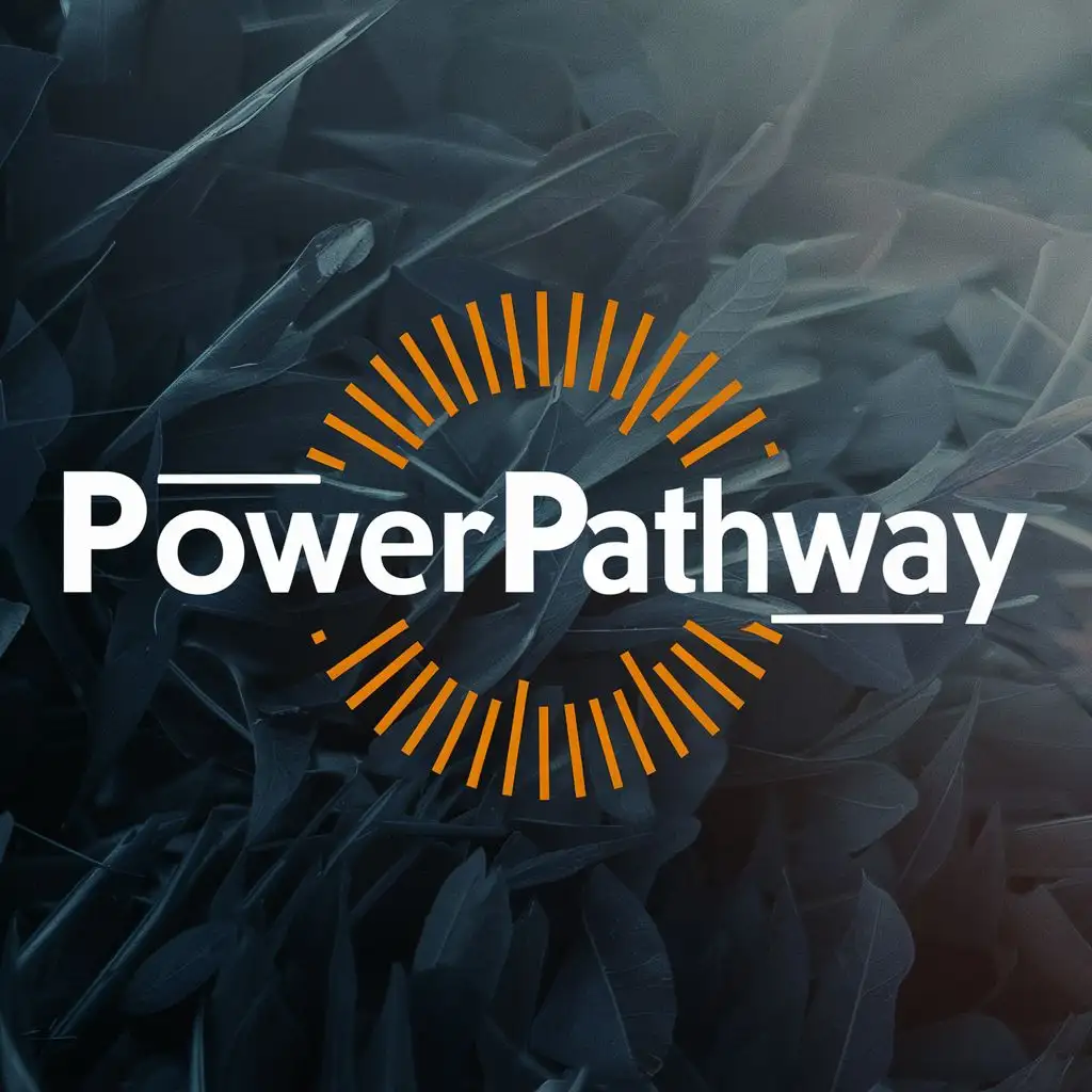 logo, Getting rich, with the text "PowerPathway", typography, be used in Internet industry