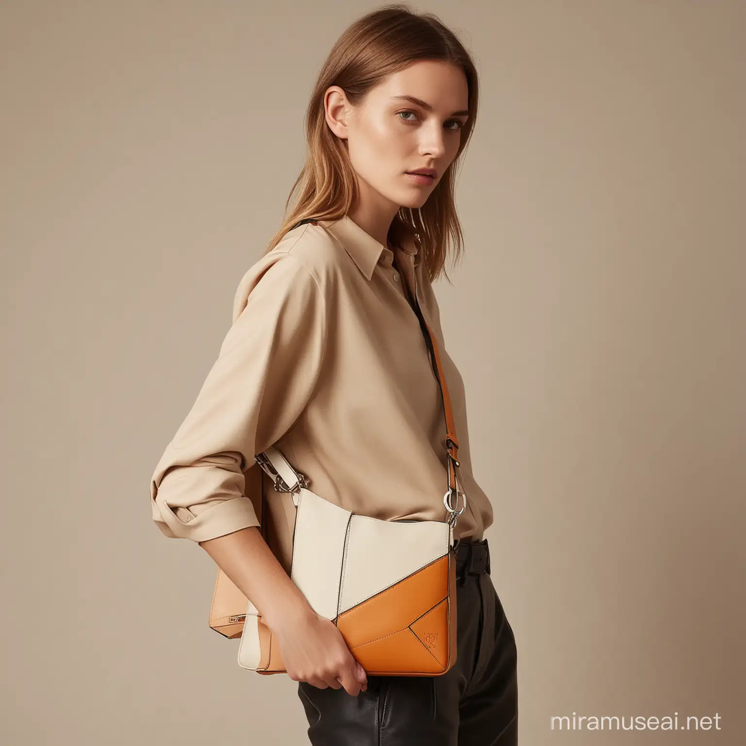 Bauhaus Inspired Puzzle Bags Versatile Elegance for Women