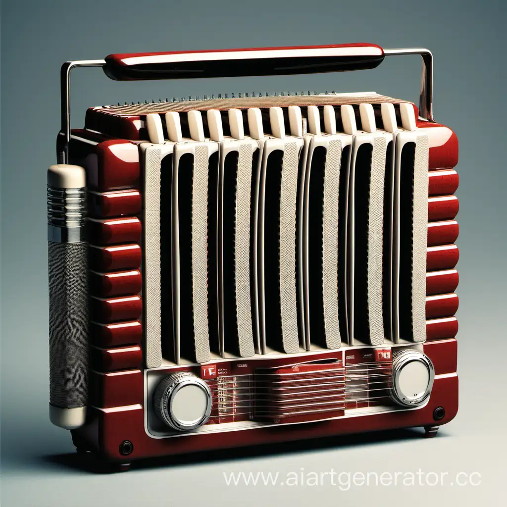 radio receiver in the form of an accordion