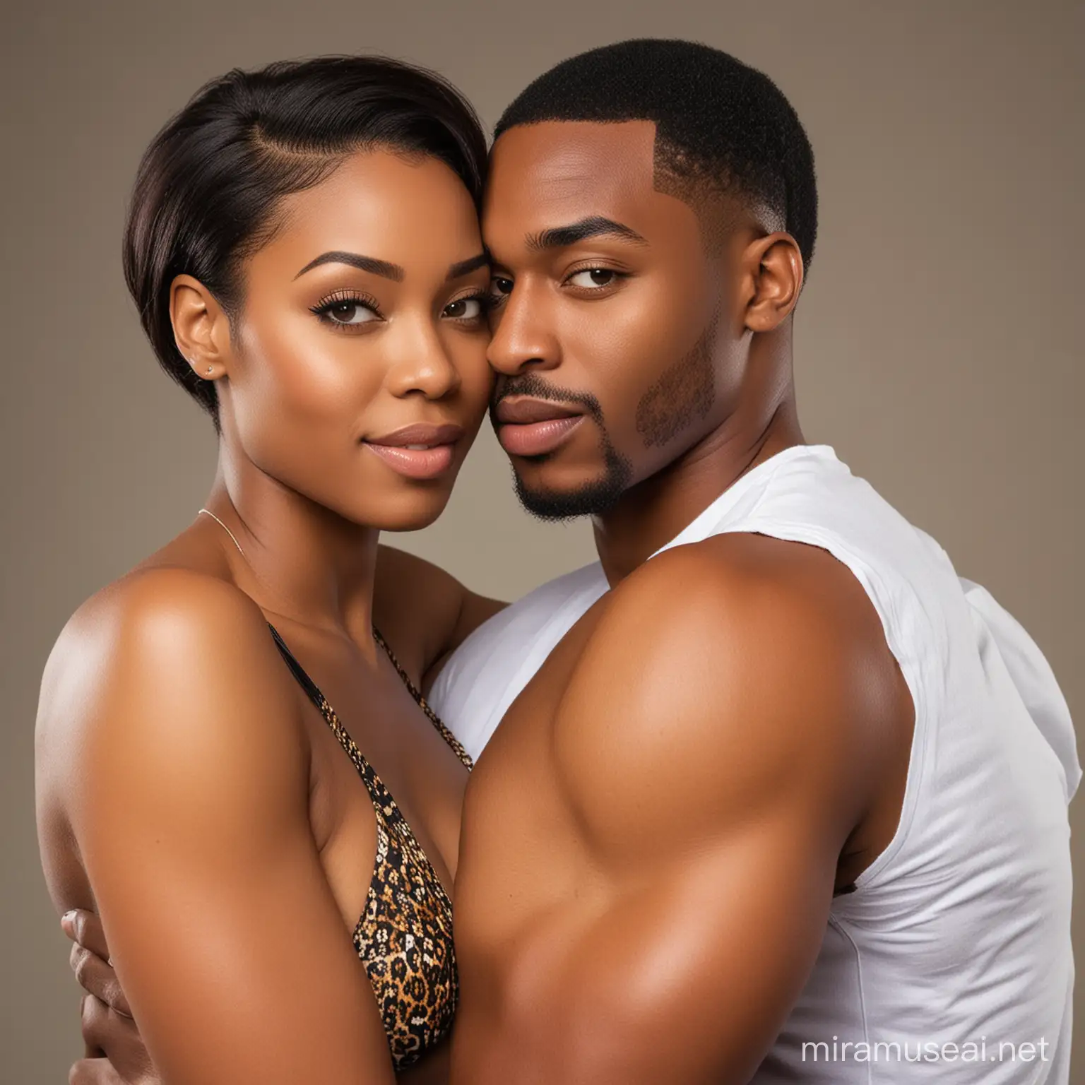Modern African American Couple Stylish and Confident
