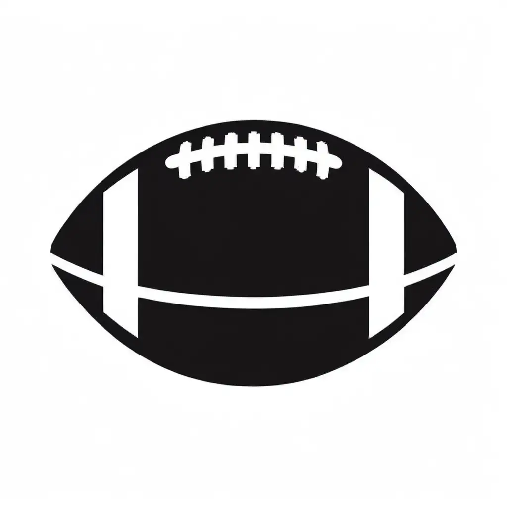 Minimalistic Vector Style American Football Ball Line Art