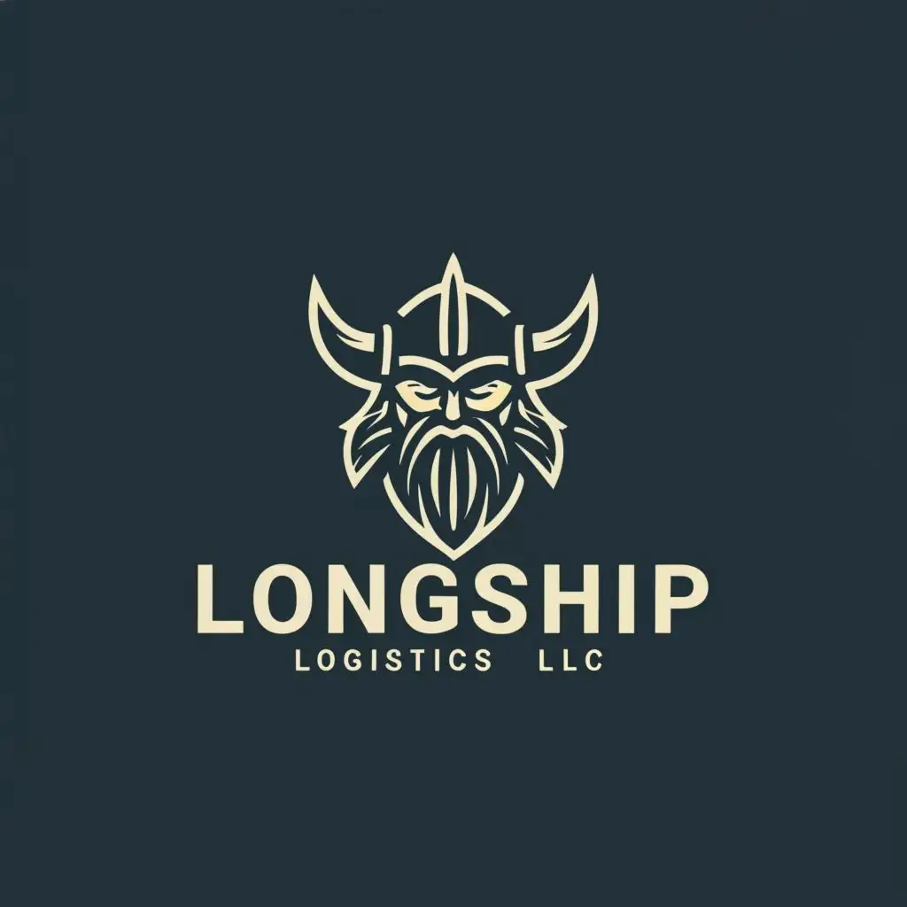 logo, Viking, with the text "Longship Logistics LLC", typography, be used in Automotive industry