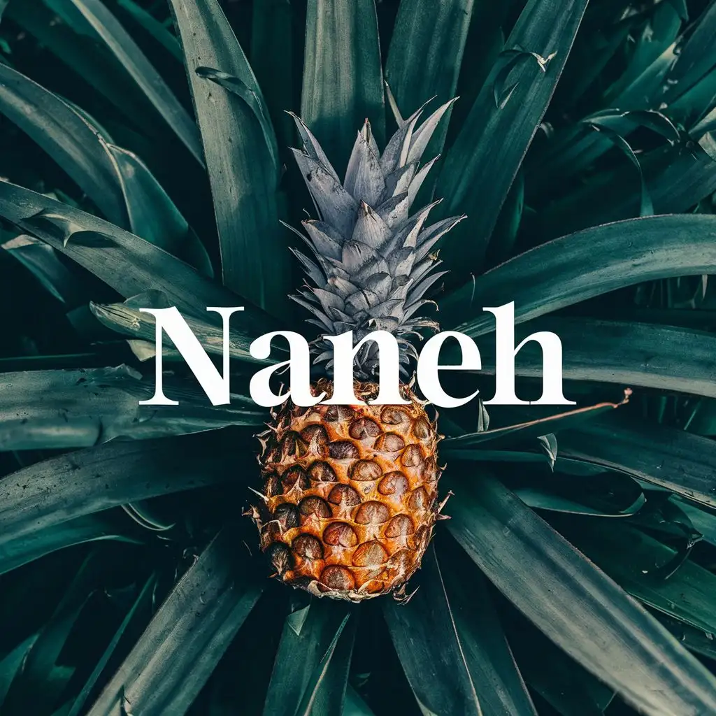logo, Pineapple, with the text "Naneh", typography