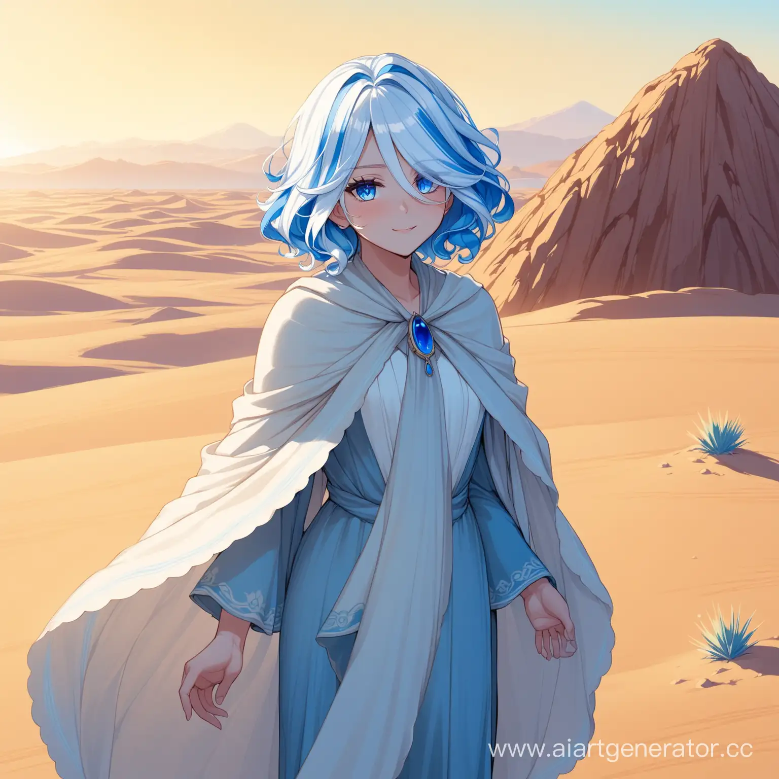 Furina-Standing-in-Desert-Wearing-HermitLike-Shawl