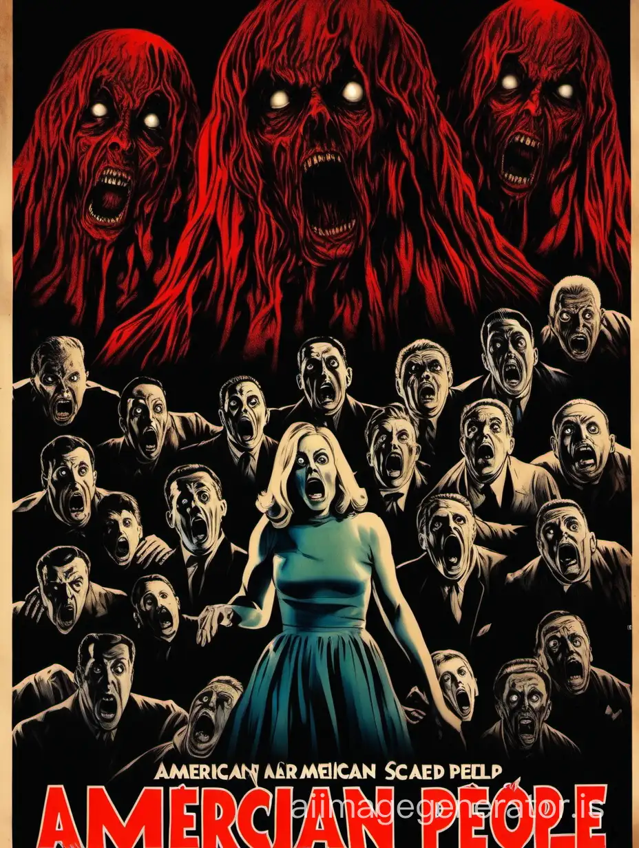 movie poster horror american people scared