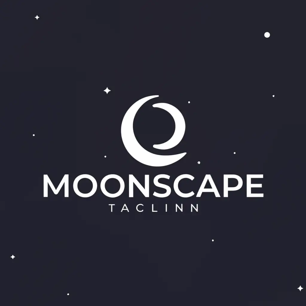 a logo design,with the text "MoonScape", main symbol:Space,Moderate,be used in Technology industry,clear background