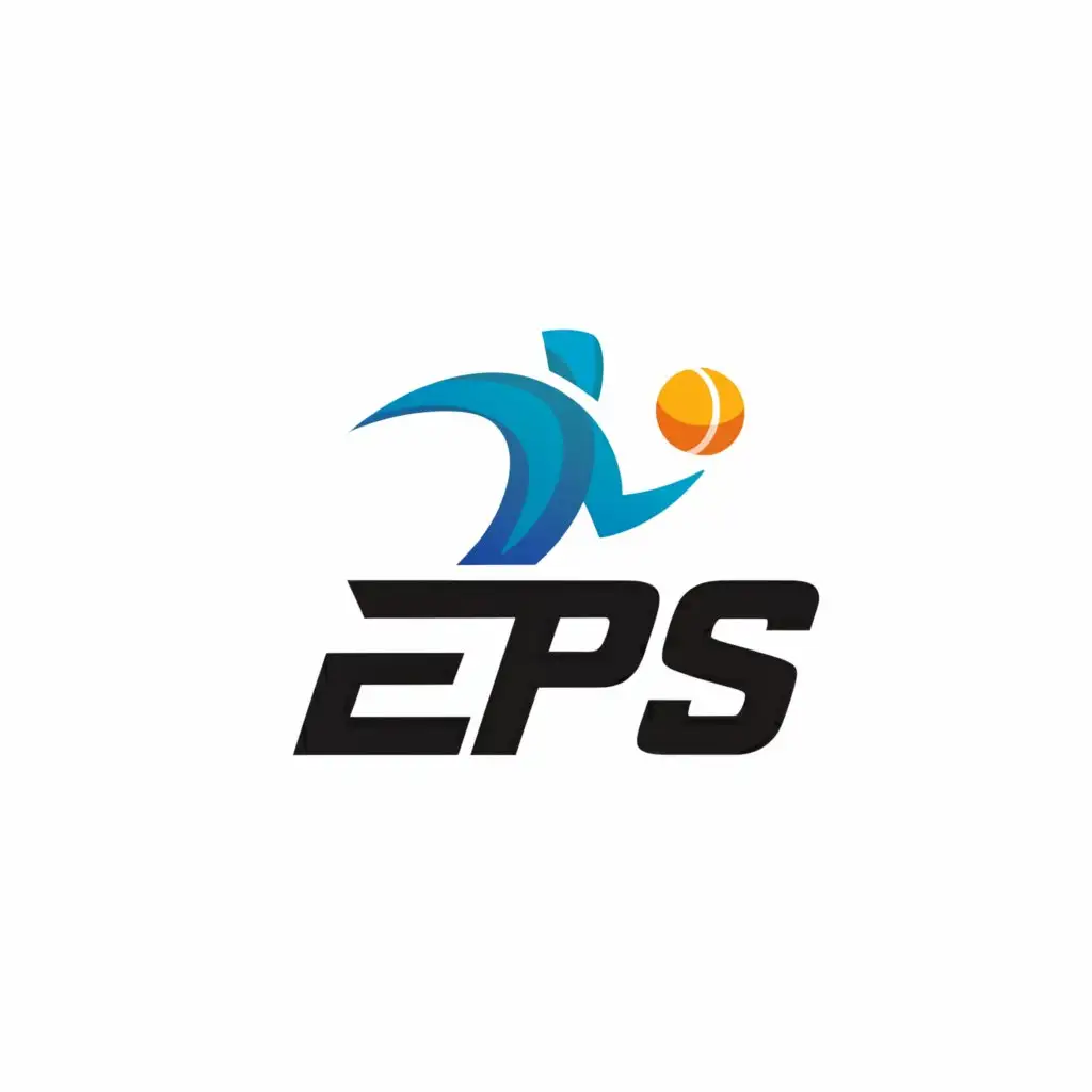 a logo design,with the text "EPS", main symbol:EPS,Moderate,be used in Sports Fitness industry,clear background