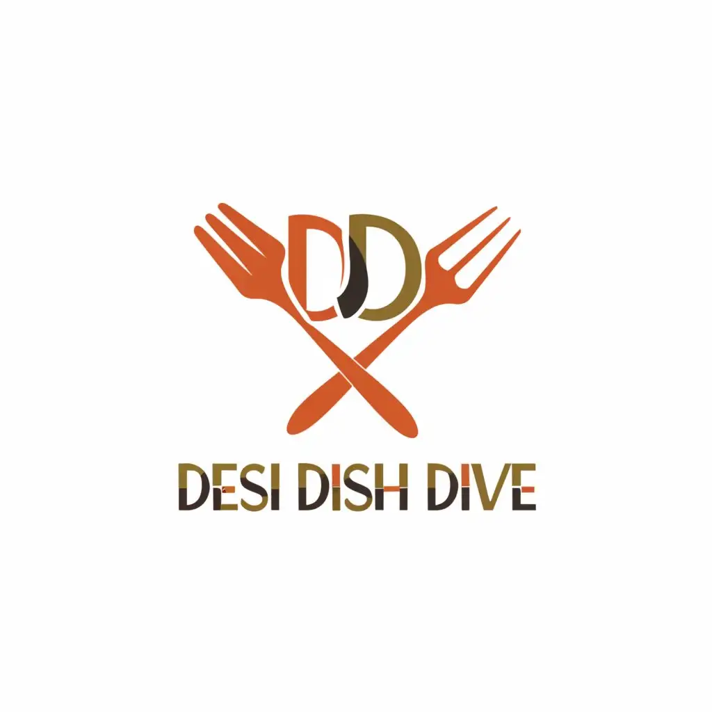 a logo design,with the text "Desi Dish Dive", main symbol:DDD,Minimalistic,be used in Restaurant industry,clear background