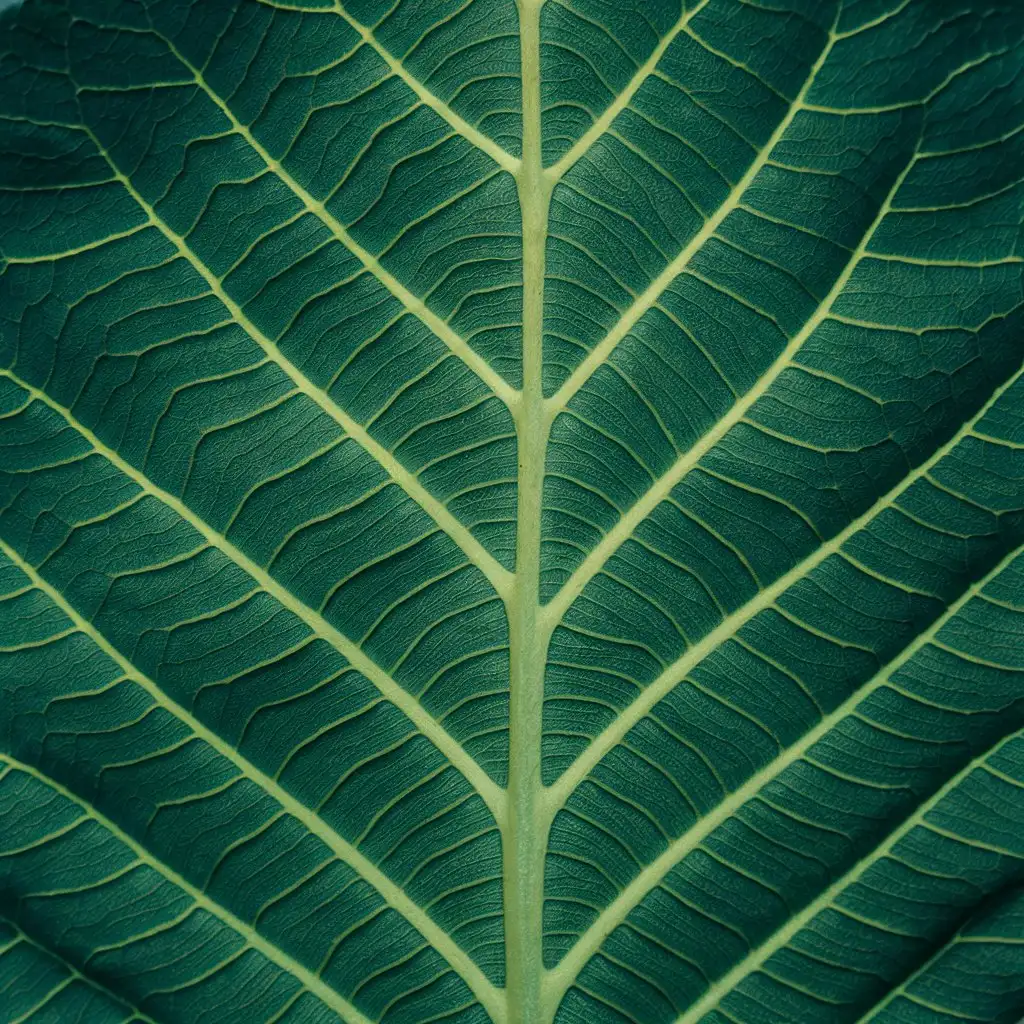 Leaves with conspicuous veins