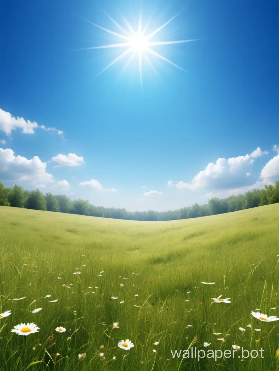 Sunny-Meadow-Landscape-with-Blue-Sky