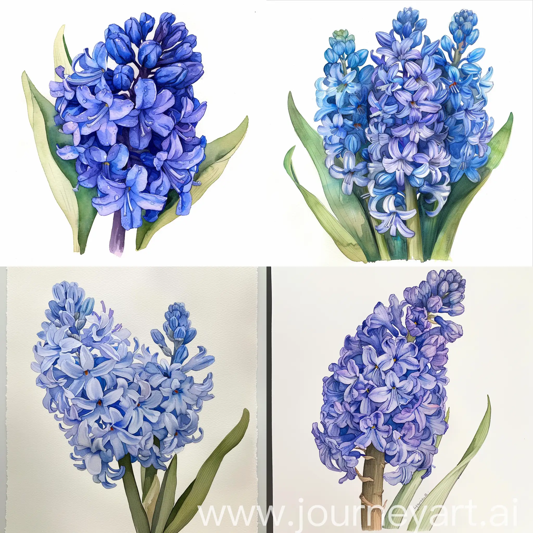 Hyacinth-Watercolor-Sketch-Vibrant-Floral-Artwork-with-Soft-Watercolor-Effect