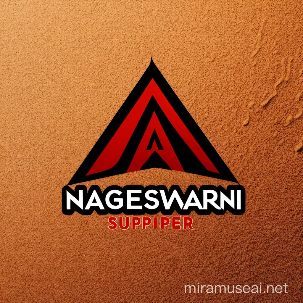 logo for ' Nageswari Supplier ' name with A add Sand,Moram,Kapchi add color red or black make a unique
logo design
