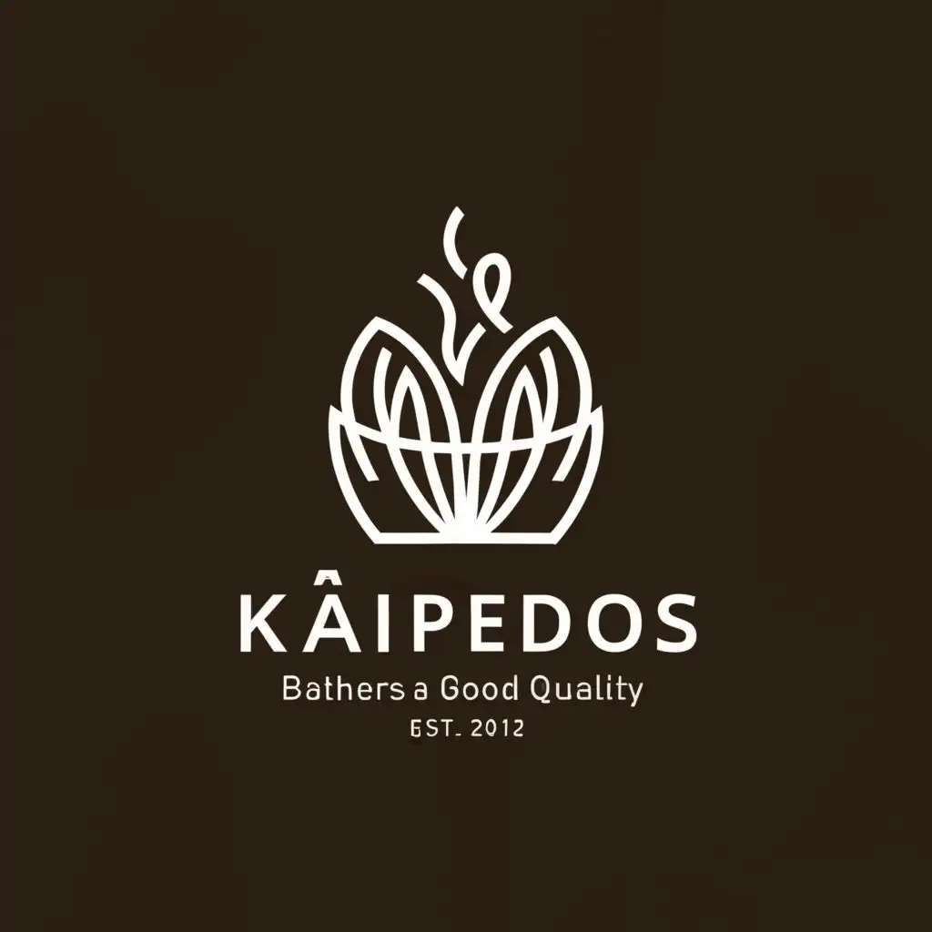 a logo design,with the text "Klaipedos bathers club of good quality", main symbol:souna, whisks, fire, relax, stones, steam, water ,Moderate,be used in Beauty Spa industry,clear background