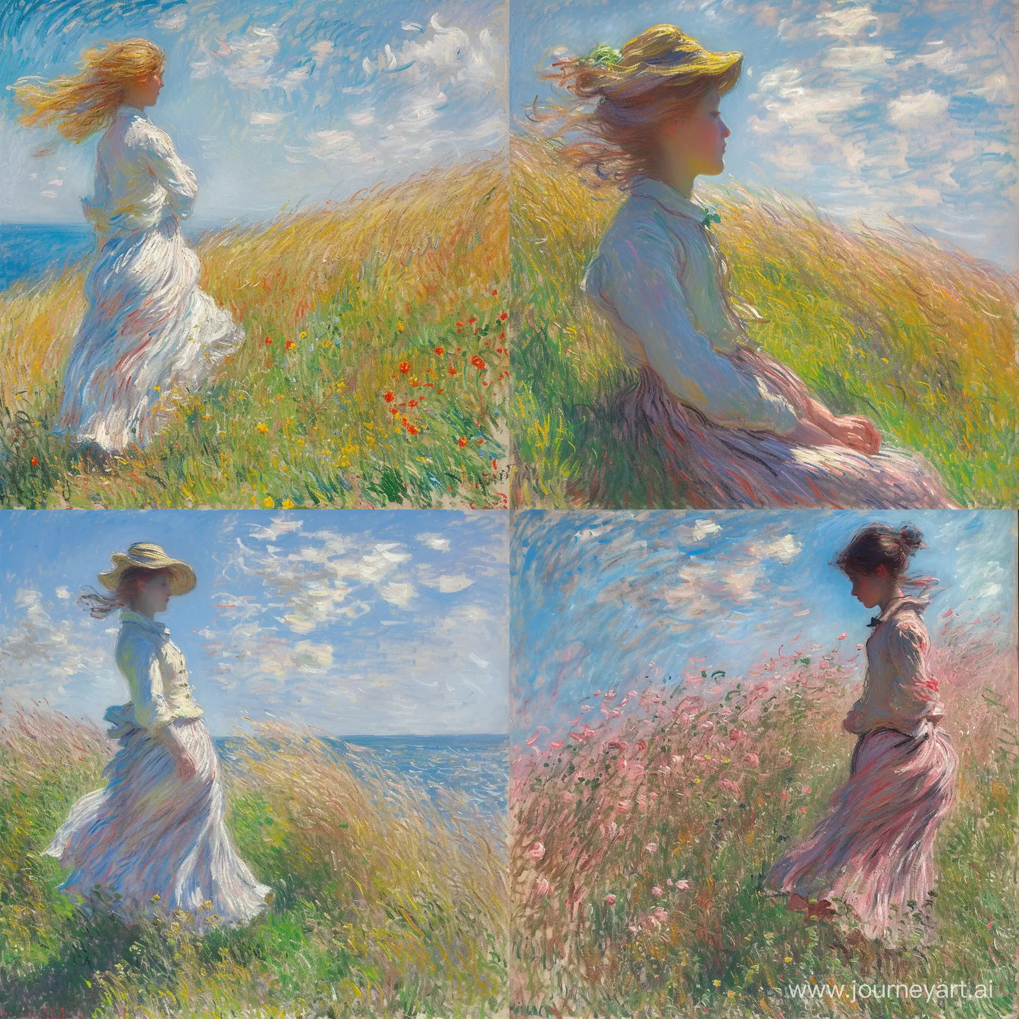 Monets-Youthful-Wind-Serene-Portrait-with-a-Gaze-Towards-the-Right