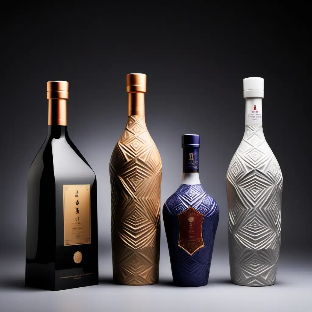 Exquisite HighEnd Wine Bottle Packaging Designs in Opaque Ceramic