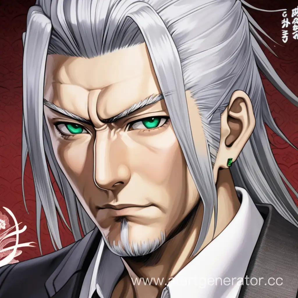 Mysterious-Yakuza-with-Gray-Hair-and-Piercing-Emerald-Eyes