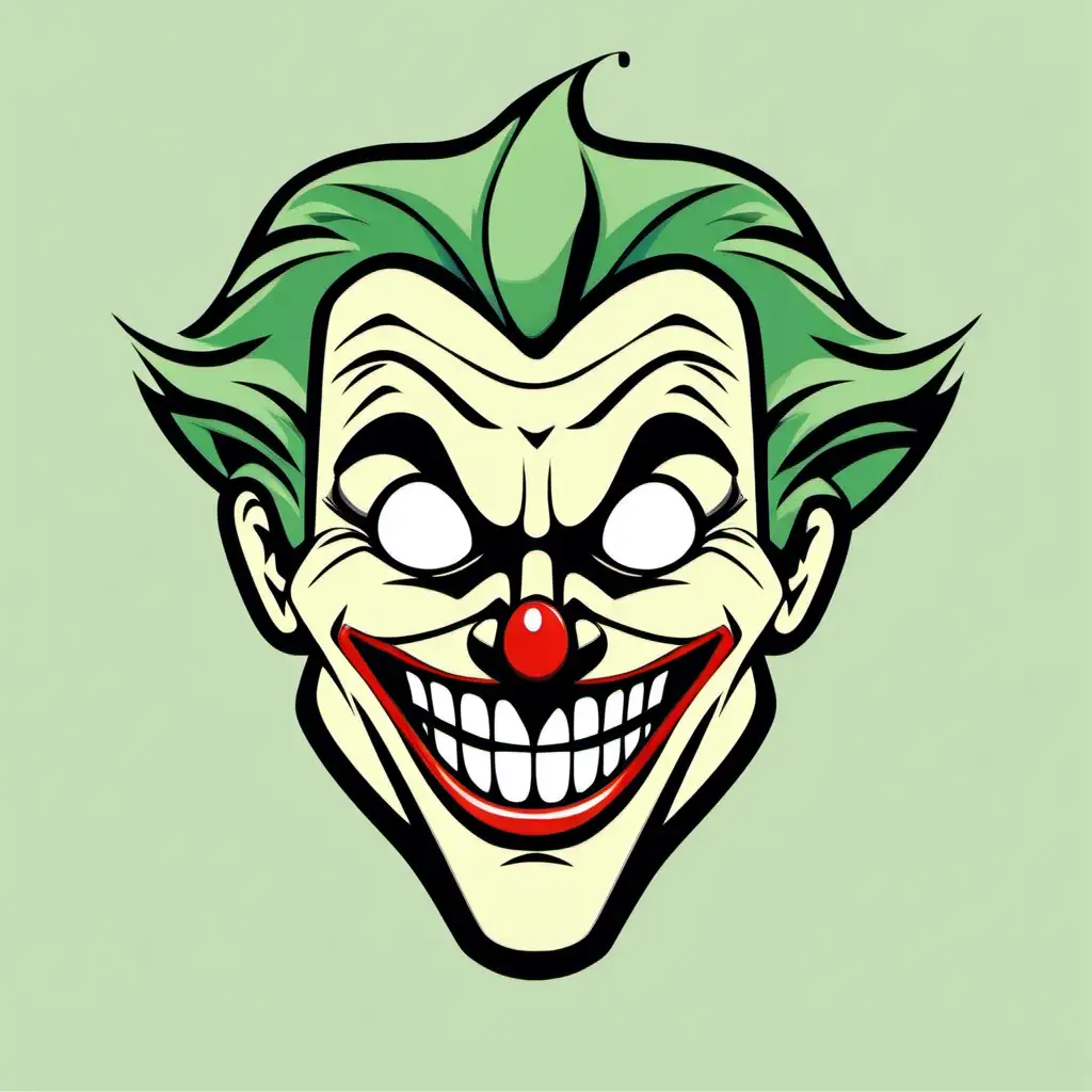 the joker head only icon cartoon