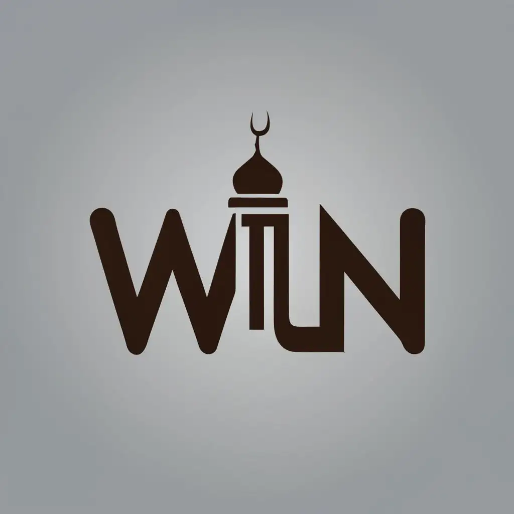 logo, WN, with the text "World Islamic Network", typography, be used in Religious industry