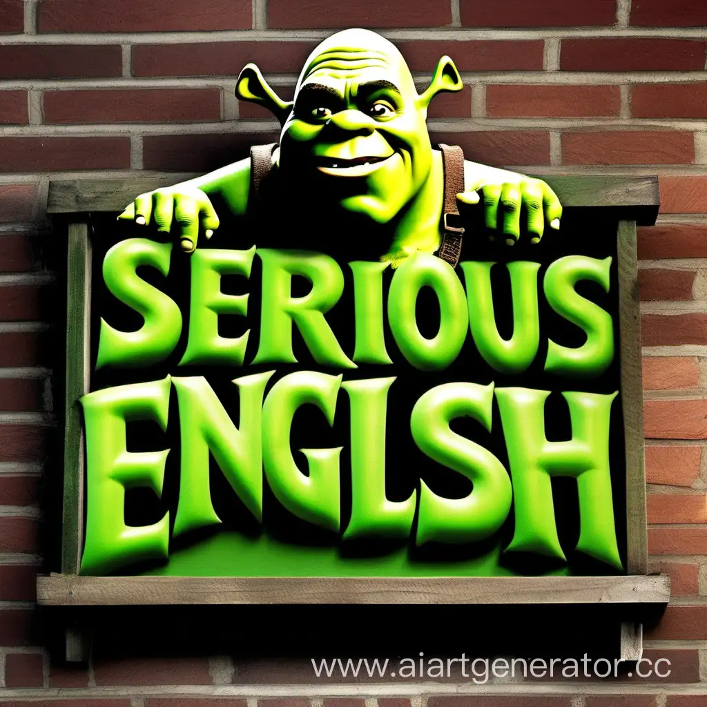 Humorous-Serious-English-Sign-in-ShrekInspired-Style