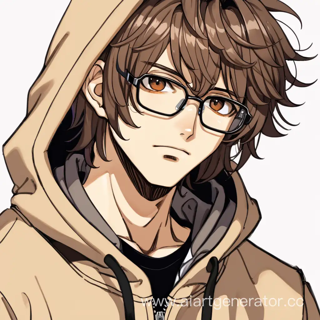Stylish-German-Anime-Character-in-Beige-Hoodie-with-Glasses
