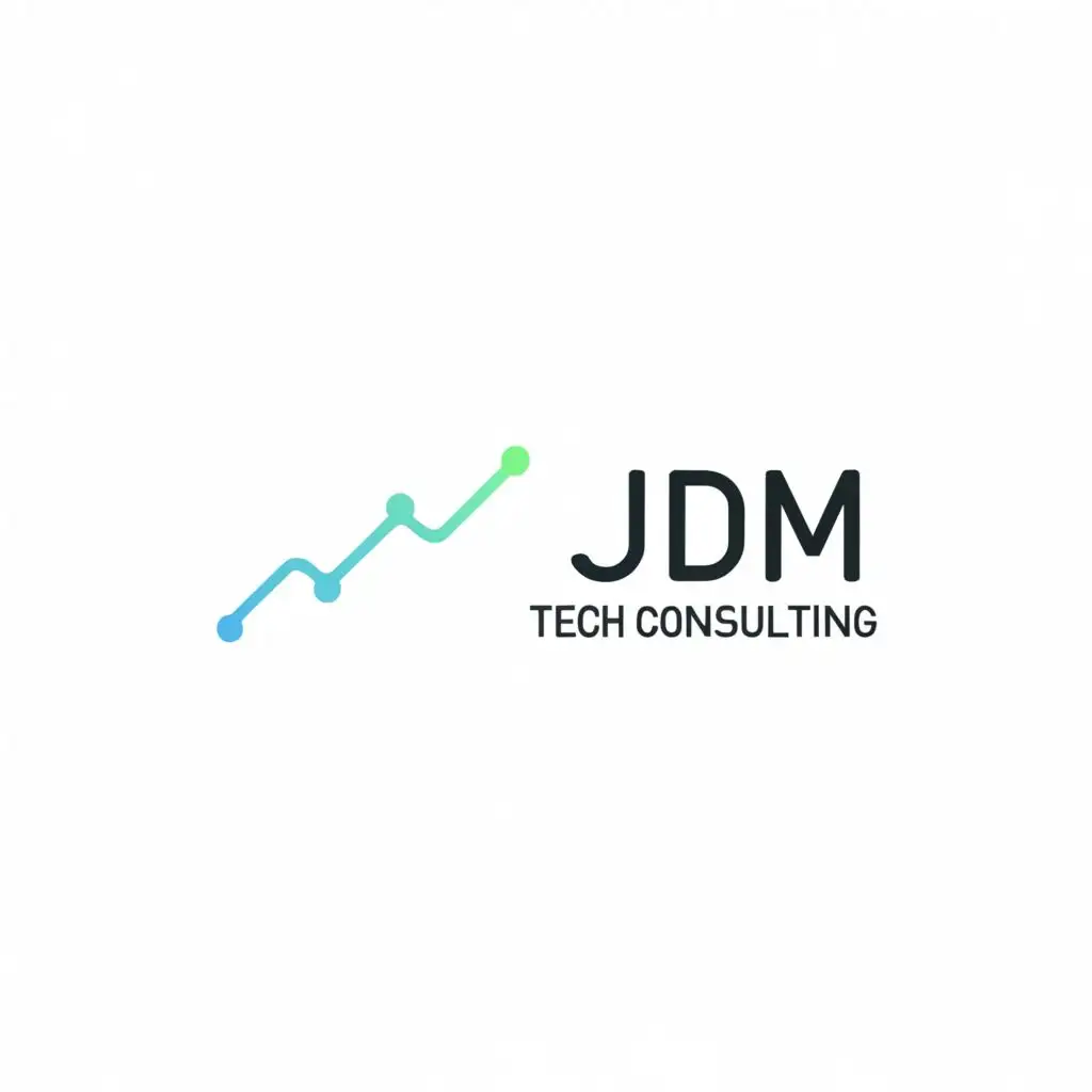 logo, transparent, sinewave, with the text "JDM Tech Consulting", typography, be used in Finance industry