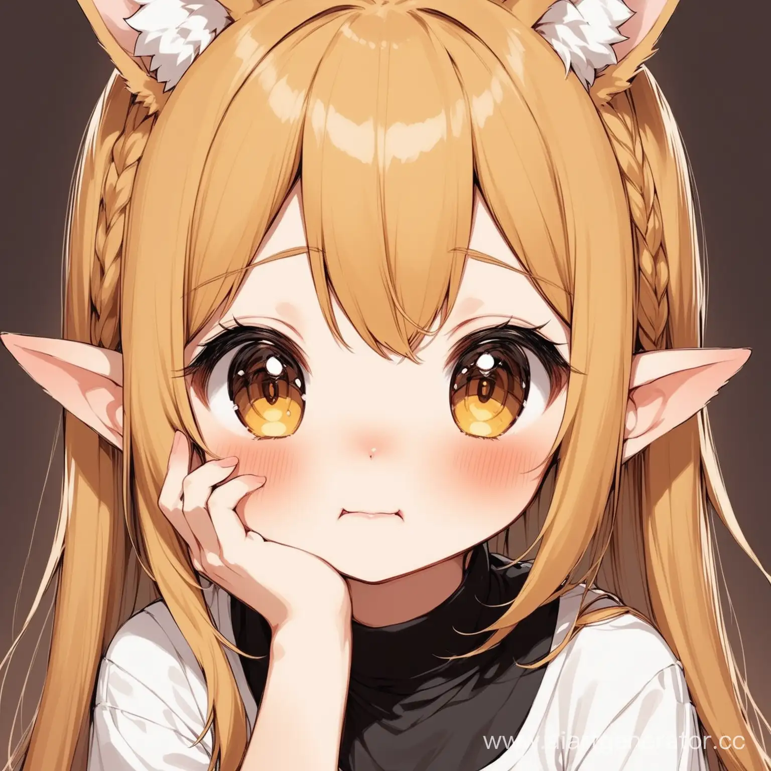 Adorable-Girl-with-Ears-Expresses-Disgust