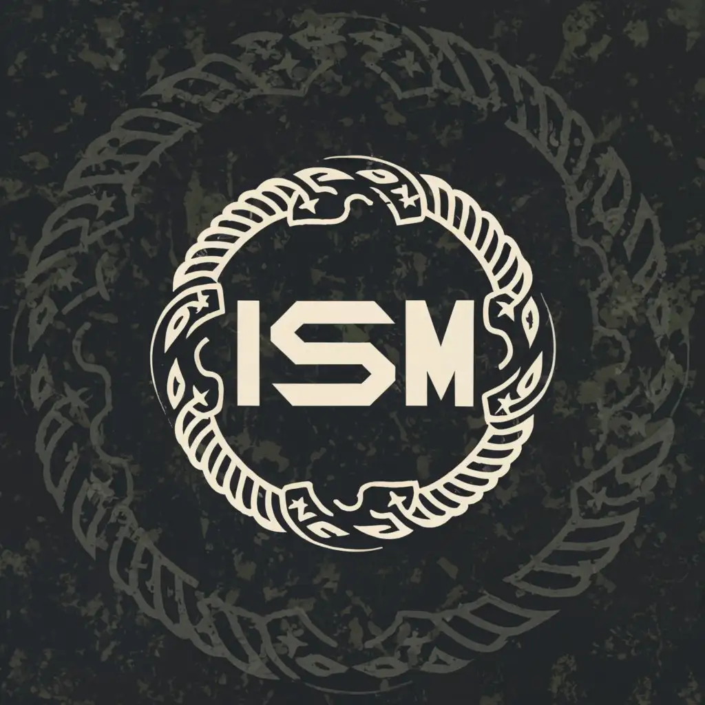 a logo design,with the text "Ism", main symbol:ouroboros,complex,clear background