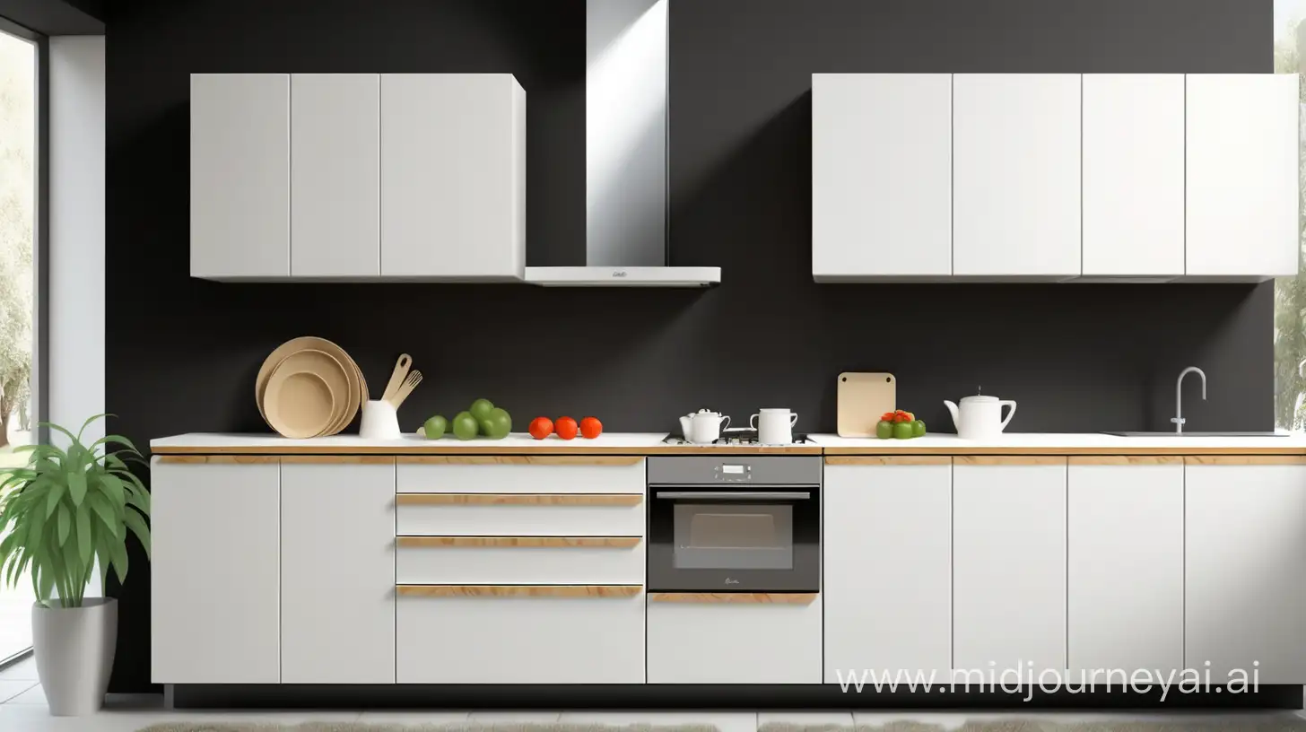 Modern Kitchen Design with Builtin Appliances and Wood Accents
