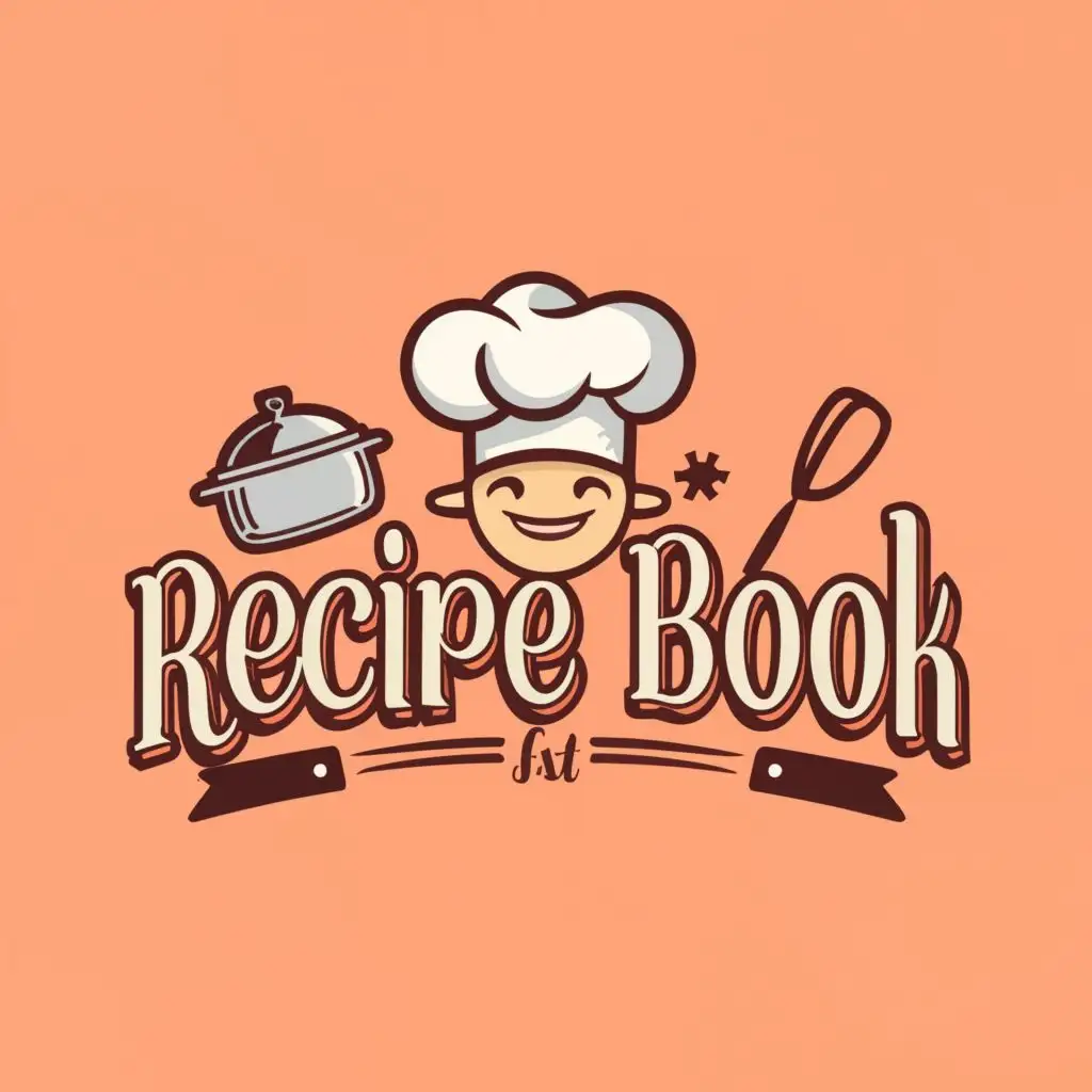 a logo design,with the text "Recipe Book", main symbol:Learn how to cook better than your mom.,Moderate,clear background