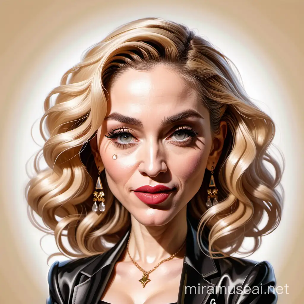 Madonna Caricature Iconic Pop Singer in Cartoon Form