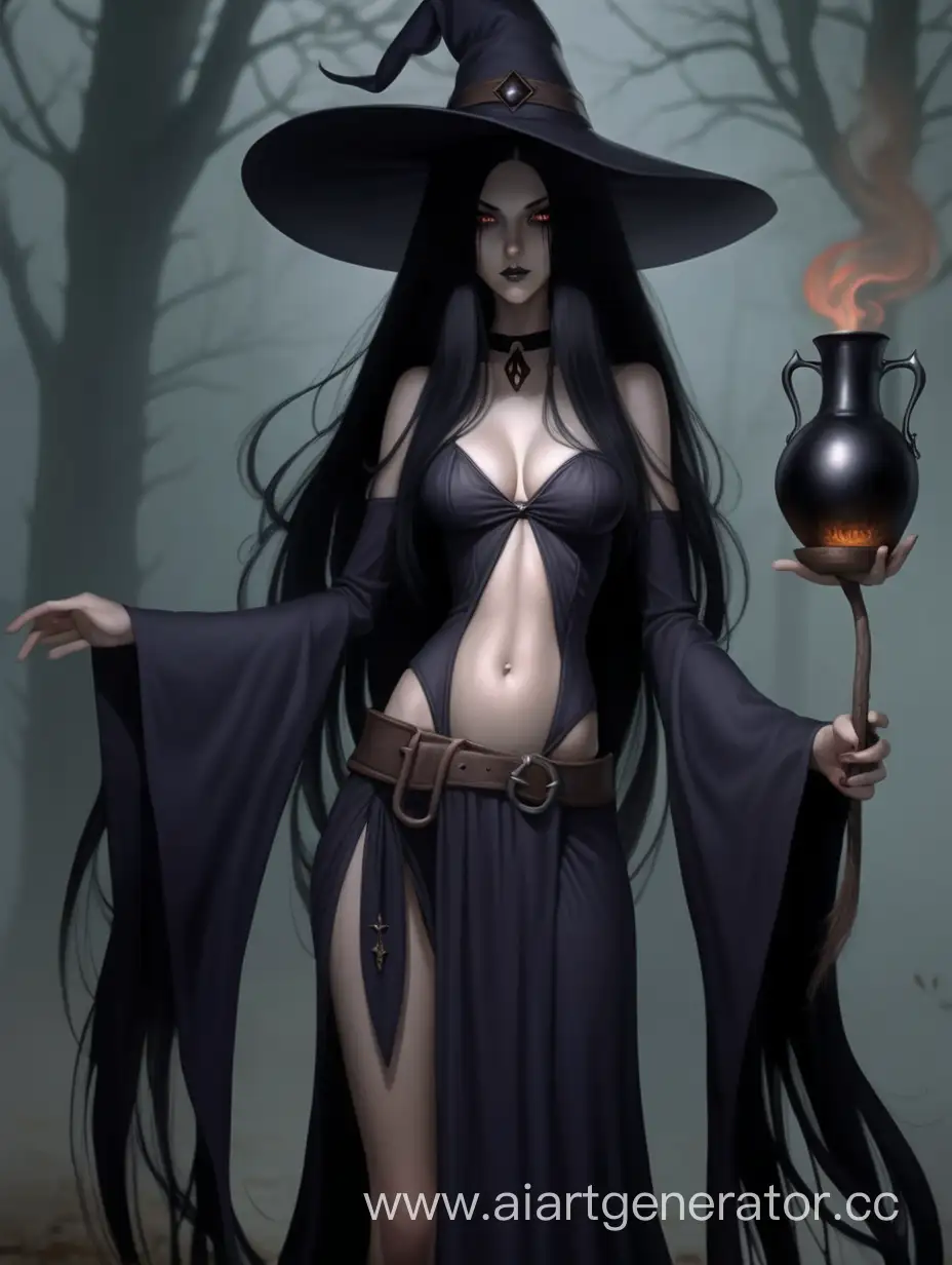 Mysterious-Slender-Witch-with-Enigmatic-Allure-and-Supernatural-Presence