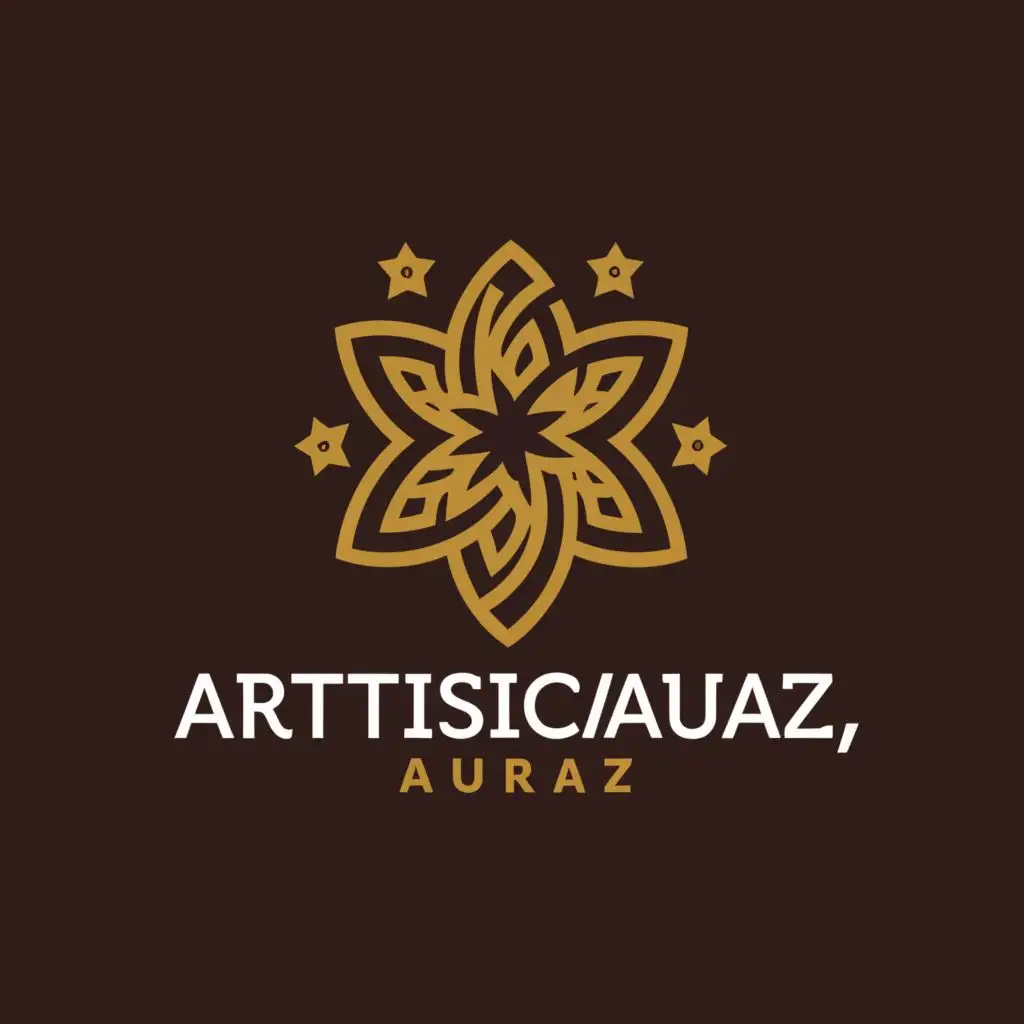 a logo design,with the text "ArtisticAuraz", main symbol:Stars,complex,be used in Restaurant industry,clear background