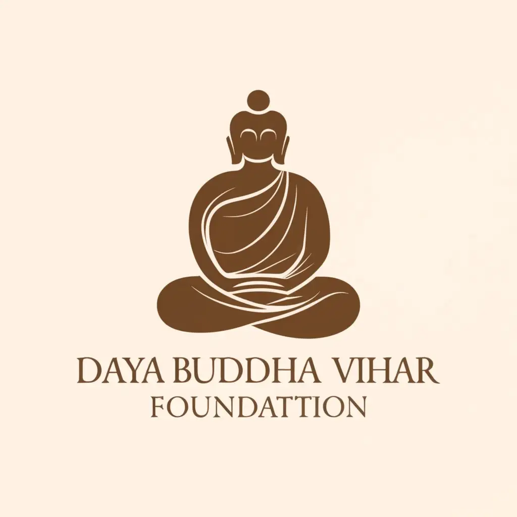 a logo design,with the text "Daya Buddha Vihar Foundation", main symbol:Lord Buddha,Moderate,be used in Religious industry,clear background