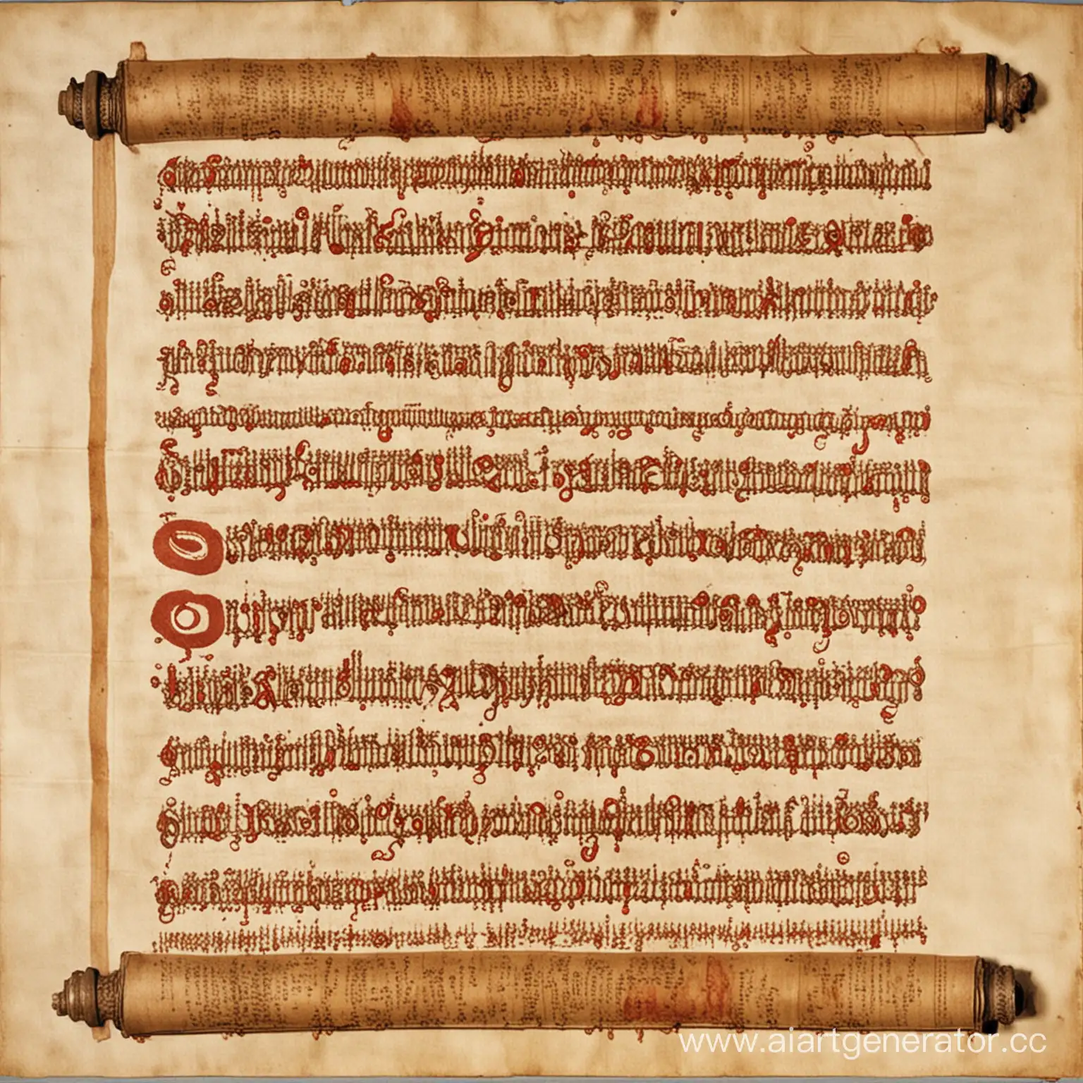 Ancient-Germanic-Scroll-with-Blood-Script-Writing