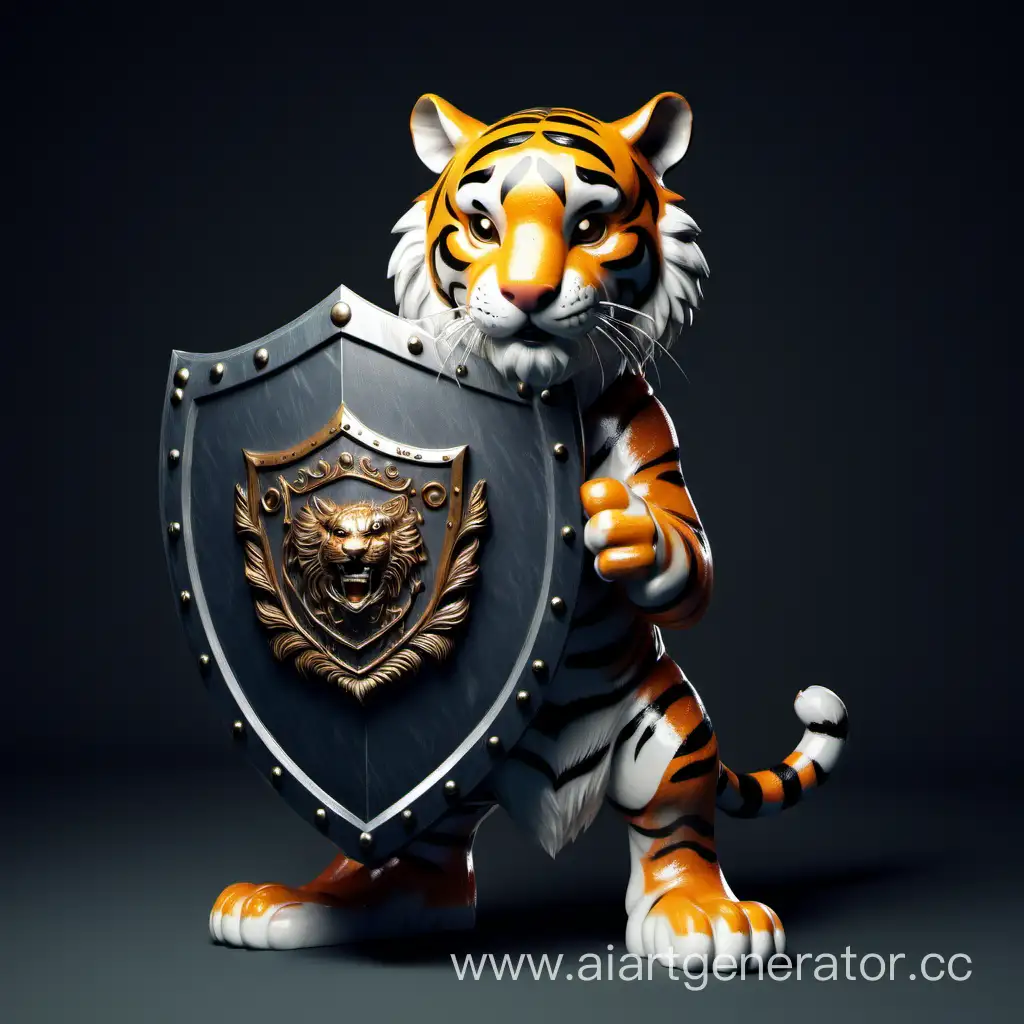 Majestic-Tiger-Warrior-Holding-a-Shield