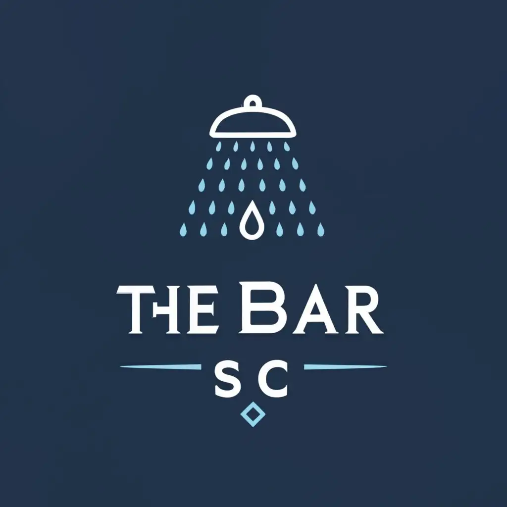 a logo design,with the text "The Bar SC", main symbol:shower,Moderate,be used in Retail industry,clear background