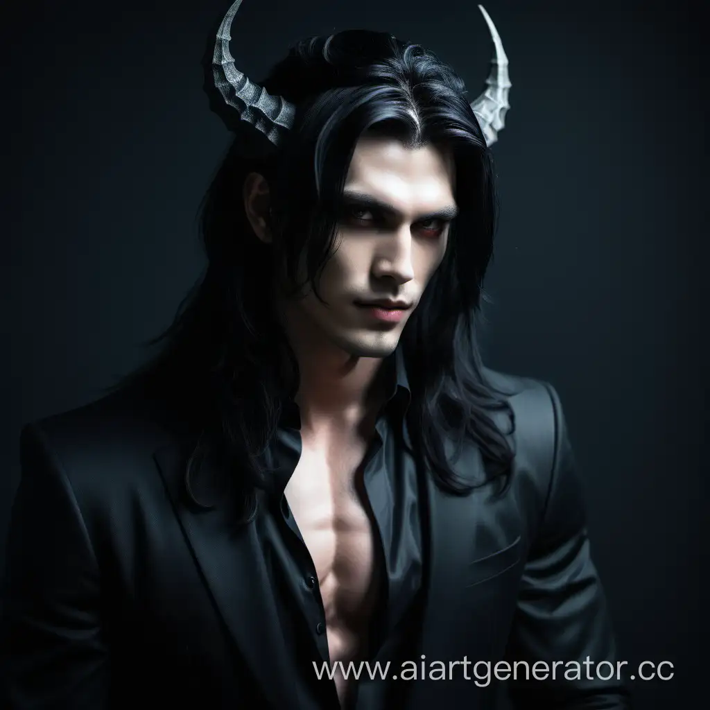Elegant-Demon-with-Long-Black-Hair-Fantasy-Art