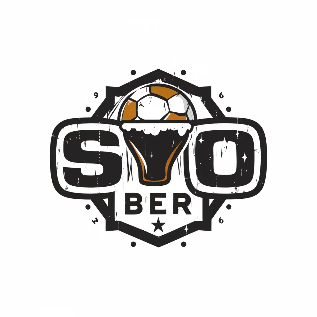 a logo design,with the text "Svo bier", main symbol:Beer
Soccer,Moderate,be used in Sports Fitness industry,clear background