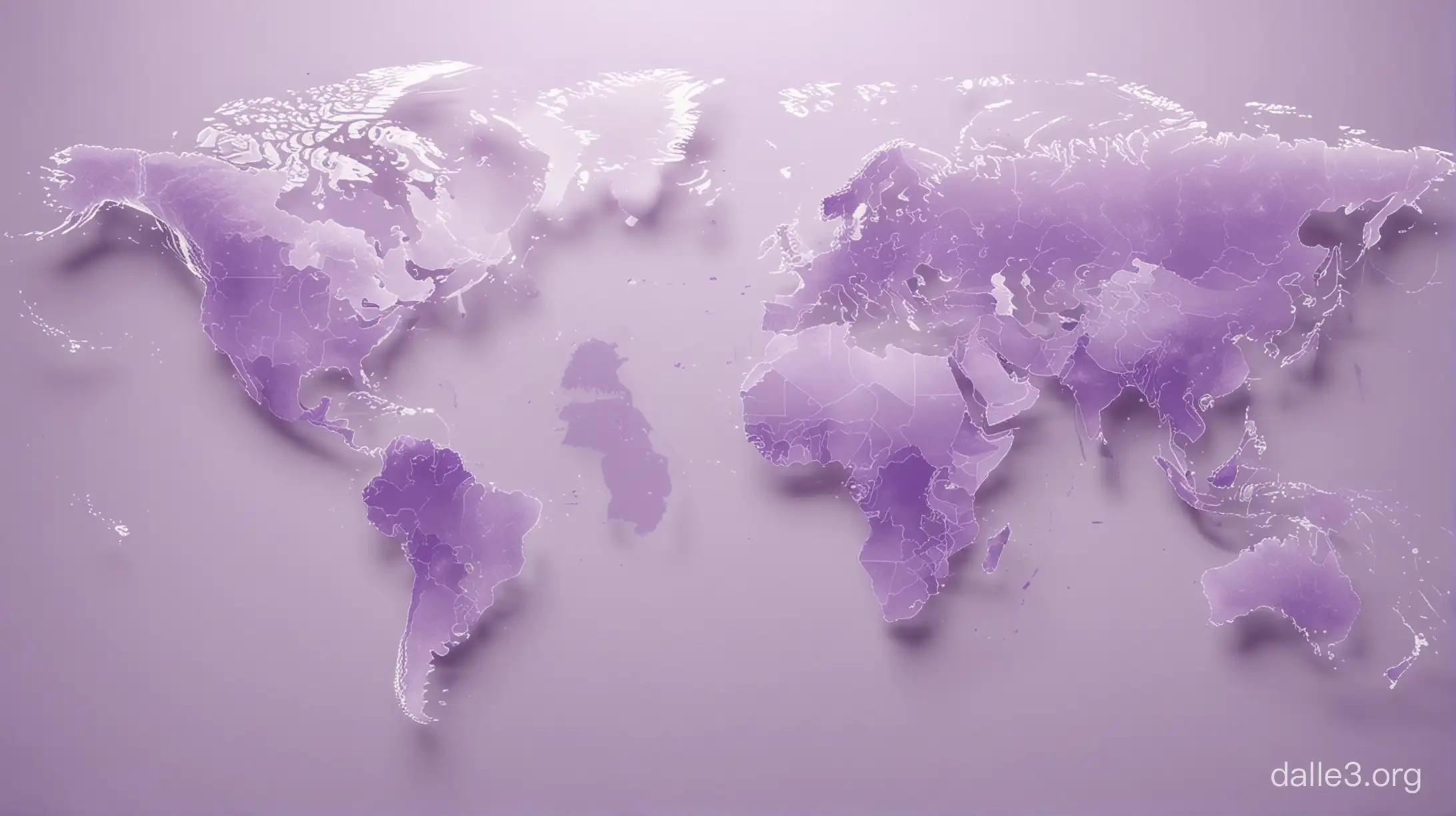 карта мира нежно-фиолетового цвета на прозрачном фоне