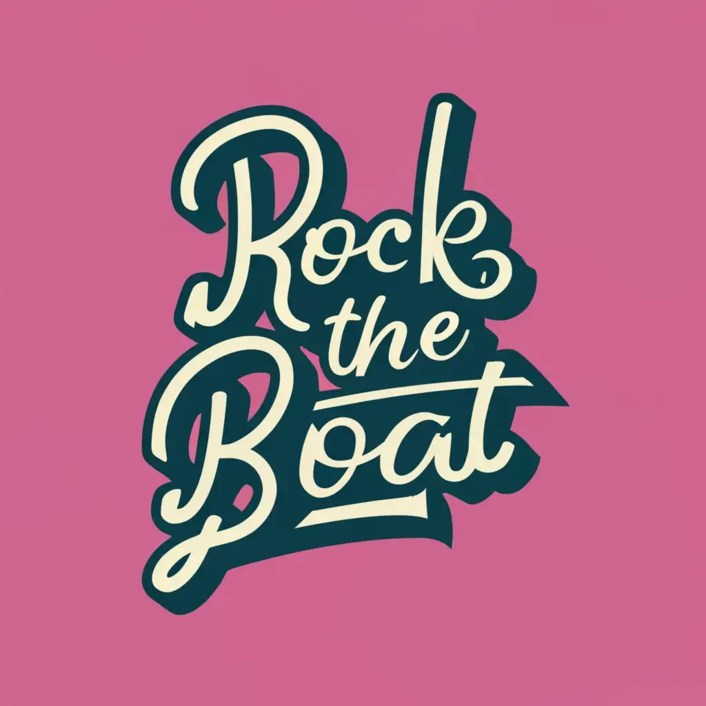 logo, element of a microphone or anything that can amplify a voice, incorporate a balanghai boat in it. make it minimalist
, with the text "rock the boat", typography